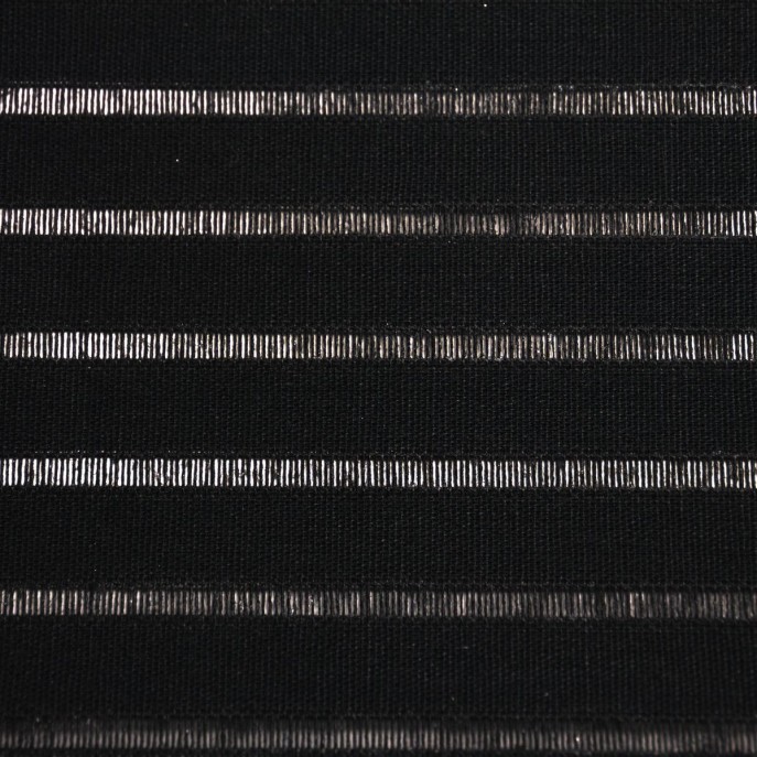 Store Enrouleur Filtrant Noir Rayure Transparente 4505