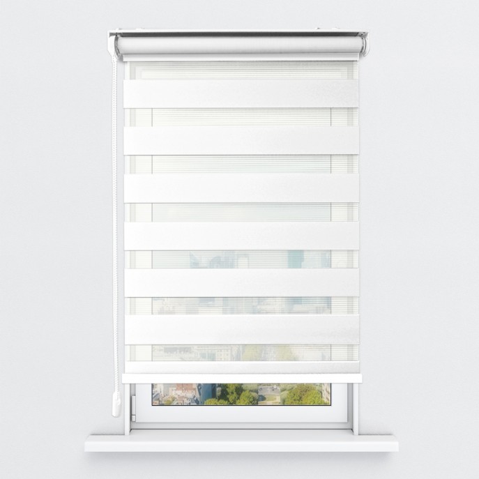 Store Enrouleur Jour Nuit Filtrant Blanc JN01