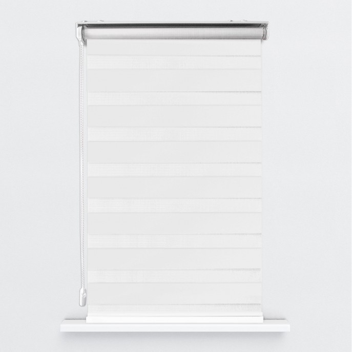Store Enrouleur Jour Nuit Filtrant Blanc JN01