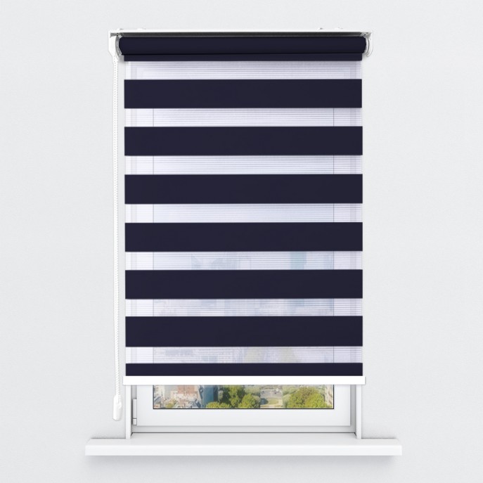 Store Enrouleur Jour Nuit Filtrant Bleu Marine JN14