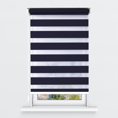 Store Enrouleur Jour Nuit Filtrant Bleu Marine JN14