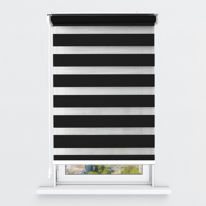 Store Enrouleur Jour Nuit Filtrant Noir JN05