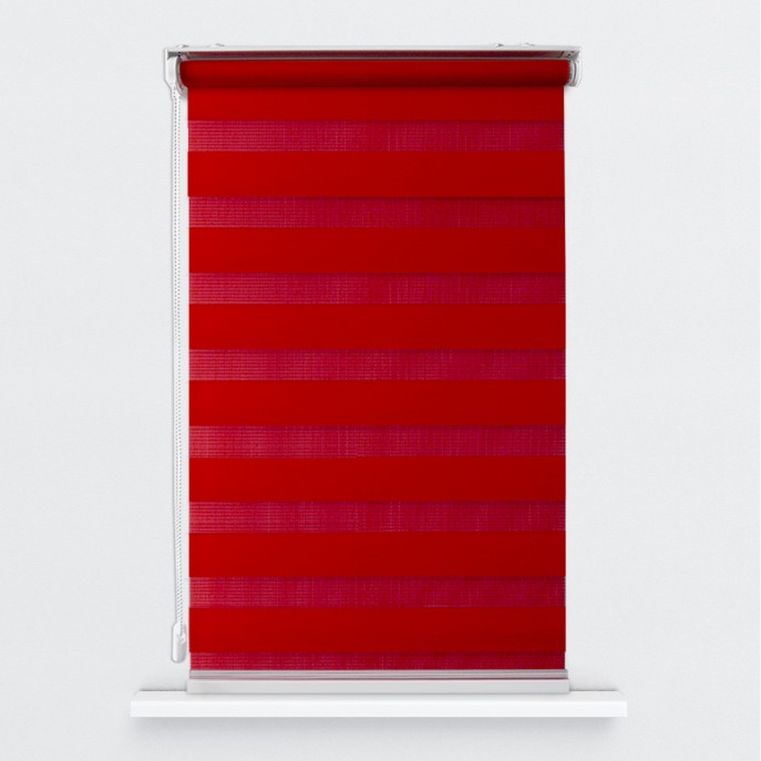 Store Enrouleur Jour Nuit Filtrant Rouge JN12