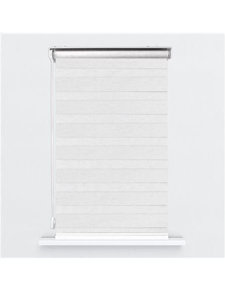 Store Enrouleur Jour Nuit Filtrant Blanc Chiné JN11