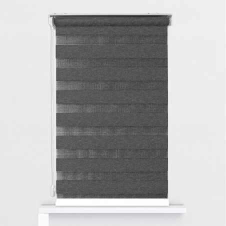 Store Enrouleur Jour Nuit Filtrant Gris Anthracite Chiné JN08