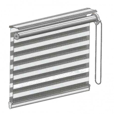 Store Enrouleur Jour Nuit Filtrant Gris Clair Chiné JN10