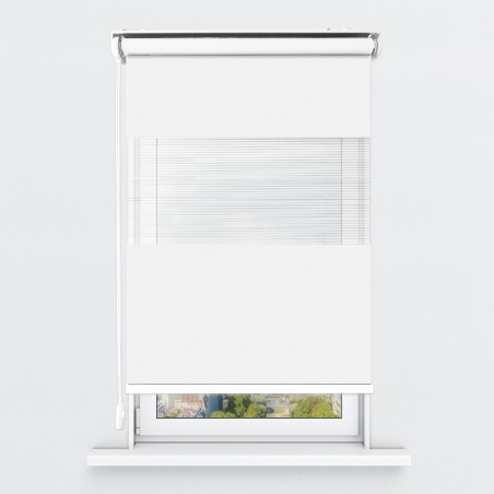 Store Enrouleur Jour Nuit Filtrant Blanc XXL00