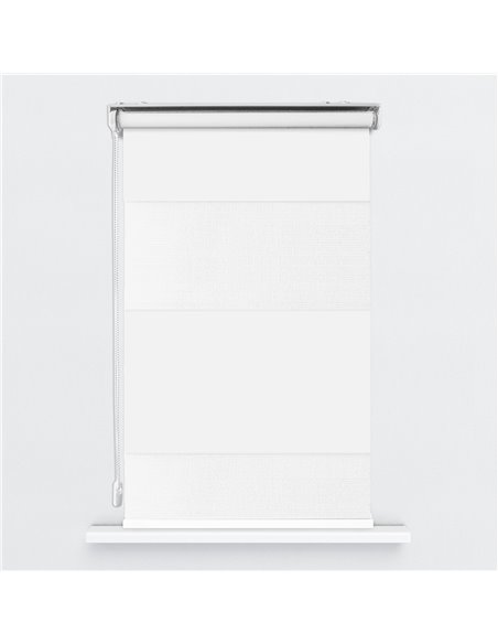 Store Enrouleur Jour Nuit Filtrant Blanc XXL00