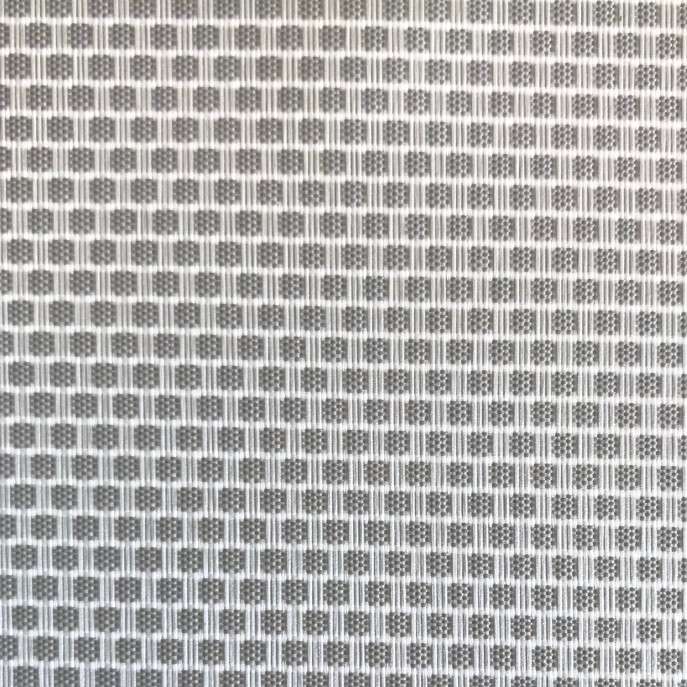 Store Enrouleur Jacquard Filtrant Gris Motif Nid d'Abeille 5563