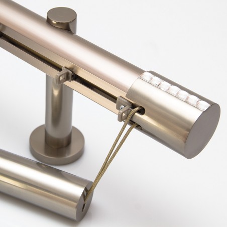 Tringle à rideaux sur-mesure Tube Déco Cristal Simple