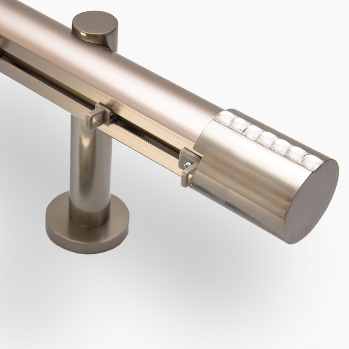 Tringle à rideaux sur-mesure Tube Déco Cristal Simple